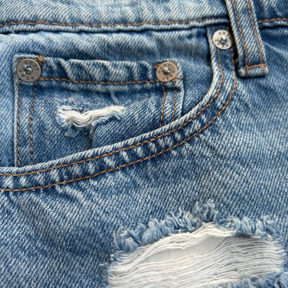 Aeropostale Ripped Blue Boyfriend Jeans - Picture 5 of 14